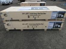 2025 KJ K3325 33' X 25' DOUBLE GARAGE STEEL BARN SHED (UNUSED)