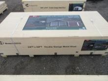 2025 KJ K2223 23' X 22' DOUBLE GARAGE METAL SHED (UNUSED)