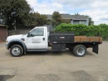 2008 FORD F-550 4X4 SUPER DUTY FLATBED TRUCK