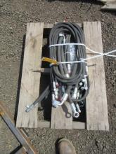 ASSORTED 2025 MINI EXCAVATOR/SKID STEER HYDRAULIC HOSES & FITTINGS (UNUSED)