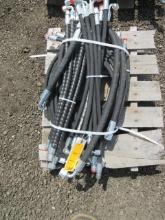 ASSORTED 2025 MINI EXCAVATOR/SKID STEER HYDRAULIC HOSES & FITTINGS (UNUSED)
