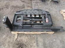 2025 FUTURE SKID STEER SIDE SHIFT FORK ATTACHMENT W/ 59'' X 3'' FORKS (UNUSED)