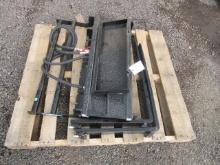 2025 FUTURE MINI SKID STEER FORK POSITIONER ATTACHMENT W/ 30'' X 2 3/4'' FORKS (UNUSED)