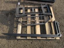 2025 FUTURE SKID STEER FORK ATTACHMENT W/ 5' X 3'' FORKS (UNUSED)