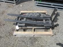 2025 FUTURE FT-SF60 SKID STEER SIDE SHIFT FORK ATTACHMENT W/ 60'' X 3'' FORKS (UNUSED)