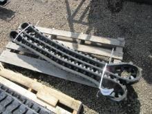 SET OF 2025 MINI EXCAVATOR/SKID STEER RUBBER TRACKS (UNUSED)