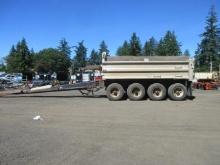 1997 BEALL 4-AXLE ALUMINUM PUP DUMP TRAILER