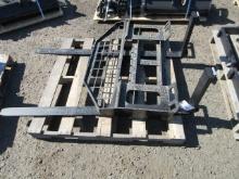2025 FUTURE SKID STEER FORK ATTACHMENT W/ 60'' X 3'' FORKS (UNUSED)