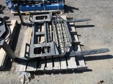2025 FUTURE SKID STEER FORK ATTACHMENT W/ 60'' X 3'' FORKS (UNUSED)