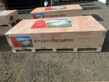 2025 CP2030 20' X 30' STEEL CARPORT (UNUSED)