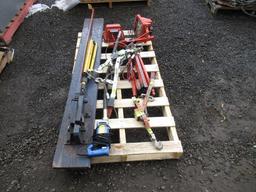 KLEIN TOOLS REBAR SHEAR, CHICAGO 3/4HP CONCRETE VIBRATOR & (2) CABLE COME ALONGS & WORK LIGHTS