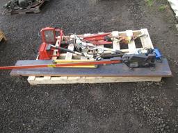 KLEIN TOOLS REBAR SHEAR, CHICAGO 3/4HP CONCRETE VIBRATOR & (2) CABLE COME ALONGS & WORK LIGHTS