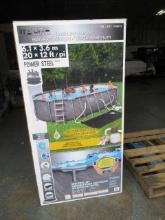 BEST WAY 20' X 12' SWIMMING POOL PLATINUM SERIES, 5347GAL CAPACITY, SOLAR WATER HEATER, SAND FILTER