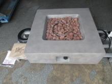GRAND PATIO OUTDOOR PROPANE FIRE PIT (UNUSED), 35'' X 35'' X 10'' IGNITER, LAVA ROCK, PROPANE TANK
