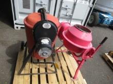 RED LION RLX3 ELECTRIC CONCRETE MIXER & HARBOR FRIEGHT ELECTRIC CONCRETE MIXER