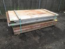 ASSORTED 4' X 8' PRESSBOARD, INSULATION, & PLYWOOD