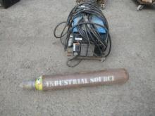 MILLER XMT-456-CC/CV DC INVERTER ARC WELDER W/ LEADS ON CART, ARC CONTROL, 3-PHASE