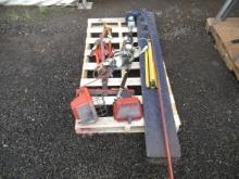 KLEIN TOOLS REBAR SHEAR, CHICAGO 3/4HP CONCRETE VIBRATOR & (2) CABLE COME ALONGS & WORK LIGHTS