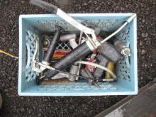 PNEUMATIC CHISEL, SANDER, 1/2'' IMPACT, SCARIFIER, (2) RATCHET WRENCHES, & (2) GREASE GUNS