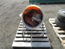 PORTABLE CONCRETE MIXER, AIR HOSE, AIR HOSE & REEL, & HOT PLATE