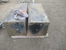(2) 48'' X 18'' STEEL STORAGE BOXES