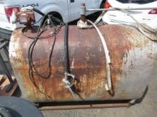 STEEL FUEL TANK W/ PUMP & NOZZLE, *TANK SIZE UNKNOWN