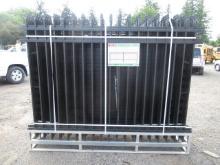 2025 KJ K0608-22 POWDER COATED 3-RAIL STEEL FENCING (UNUSED) - (22) 8' X 6' FENCE PANELS & (23)