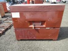 DELTA 58'' X 29'' X 48'' JOB BOX W/ FORK POCKETS & CASTERS INSIDE