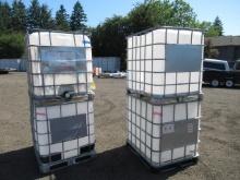 (4) IBC TOTES W/ VALVES IN CAGES