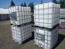 (4) IBC TOTES W/ VALVES IN CAGES