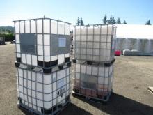 (4) IBC TOTES W/ VALVES IN CAGES