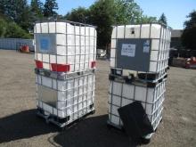 (4) IBC TOTES W/ VALVES IN CAGES