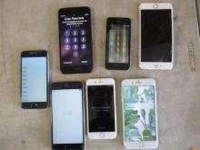 (7) APPLE IPHONES - 1ST GENERATION IPHONE SE A1662, IPHONE 7 PLUS A1784, IPHONE 7 PLUS A1661, (2)