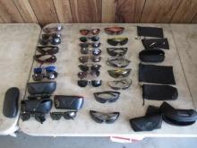(17) MEN'S ASSORTED EDGE, HOLMES, UB, PANAMA JACK, & BEIONE SUNGLASSES & (5) COVERS, (3) MEN'S RAY
