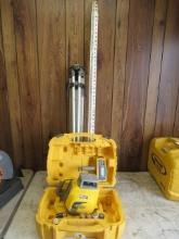 SPECTRA PRECISION LL300N LASER LEVEL W/ HL450 RECEIVER, TRIPOD, & MEASURING STICK