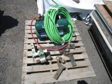 (3) 2'' DROP HITCHES W/ 2 5/16'' BALLS, & ROLAIR BULL FC2002 2HP PORTABLE AIR COMPRESSOR