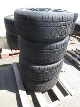 (4) EXTREME CONTACT CONTINENTAL 275/40R20 TIRES ON 5 LUG BMW WHEELS