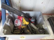 DEWALT 1/4'' PALM SANDER, 4'' MILWAUKEE HOLE DOZER HOLE SAW BIT (UNUSED), 4'' CORDED ANGLE GRINDER,