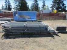 ASSORTED 10' X 6' TEMPORARY FENCE PANELS W/ BASES