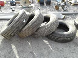 Lot of (4) 245/70R19.5