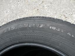 Lot (4) Nokian 215/65R17 Tires