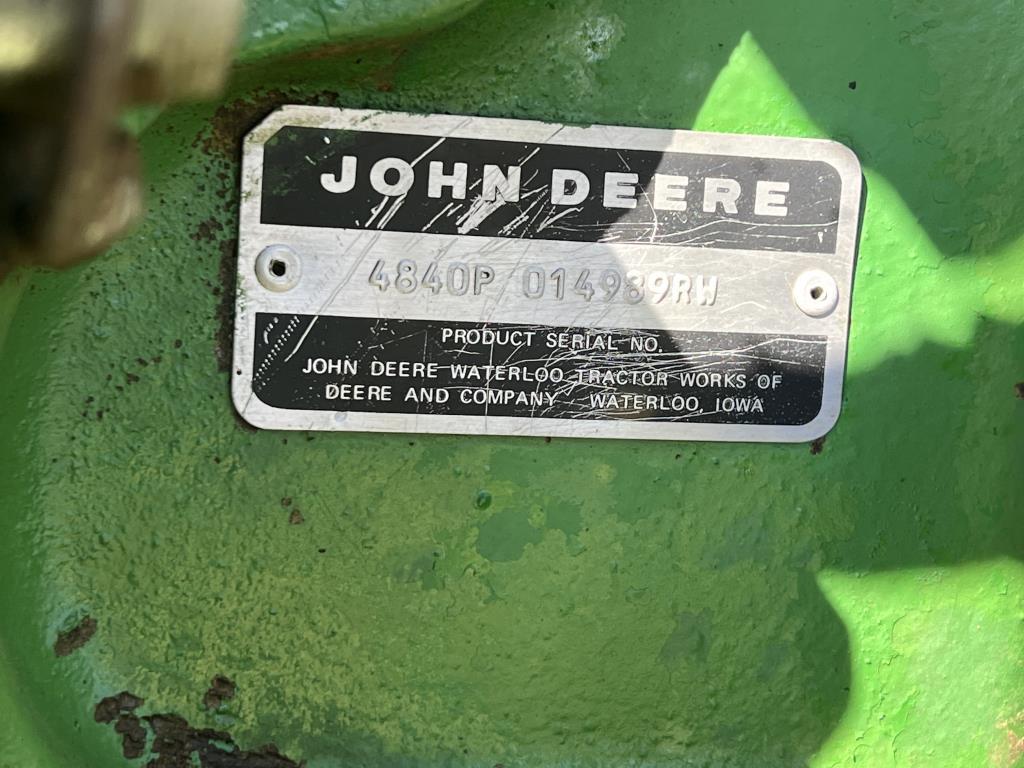 John Deere 4840 Cab Tractor