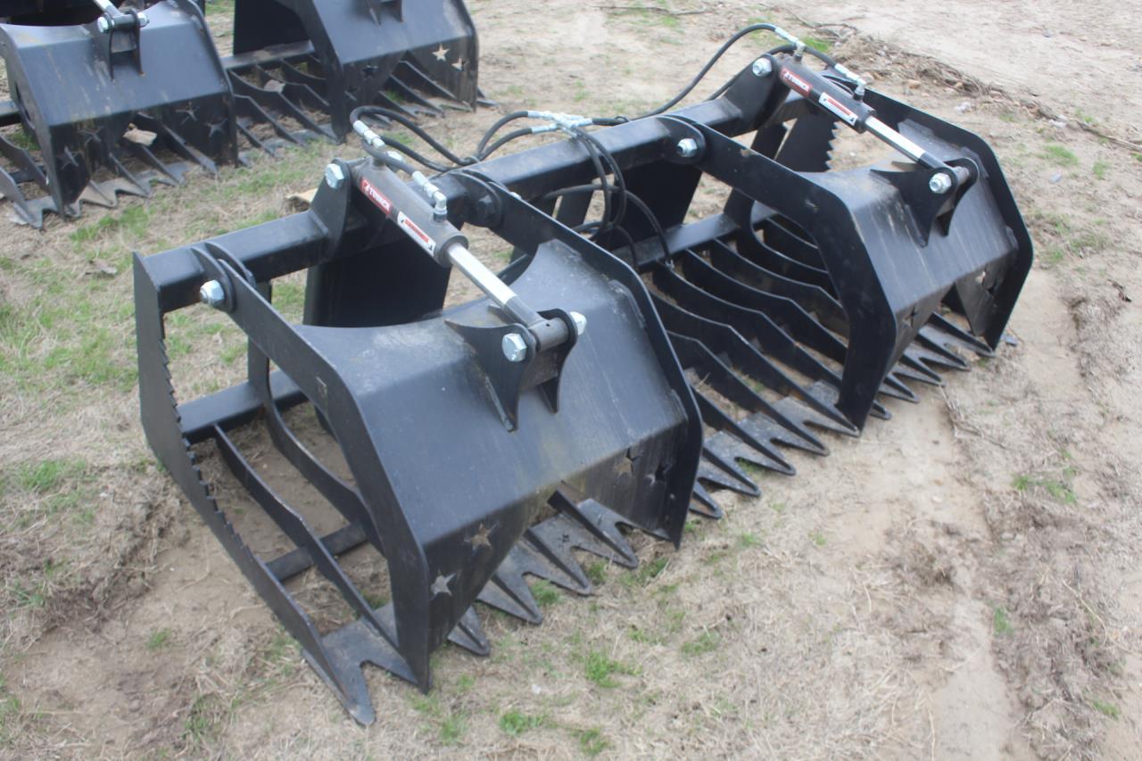 Unused 72" Skid Steer Rock Grapple Bucket