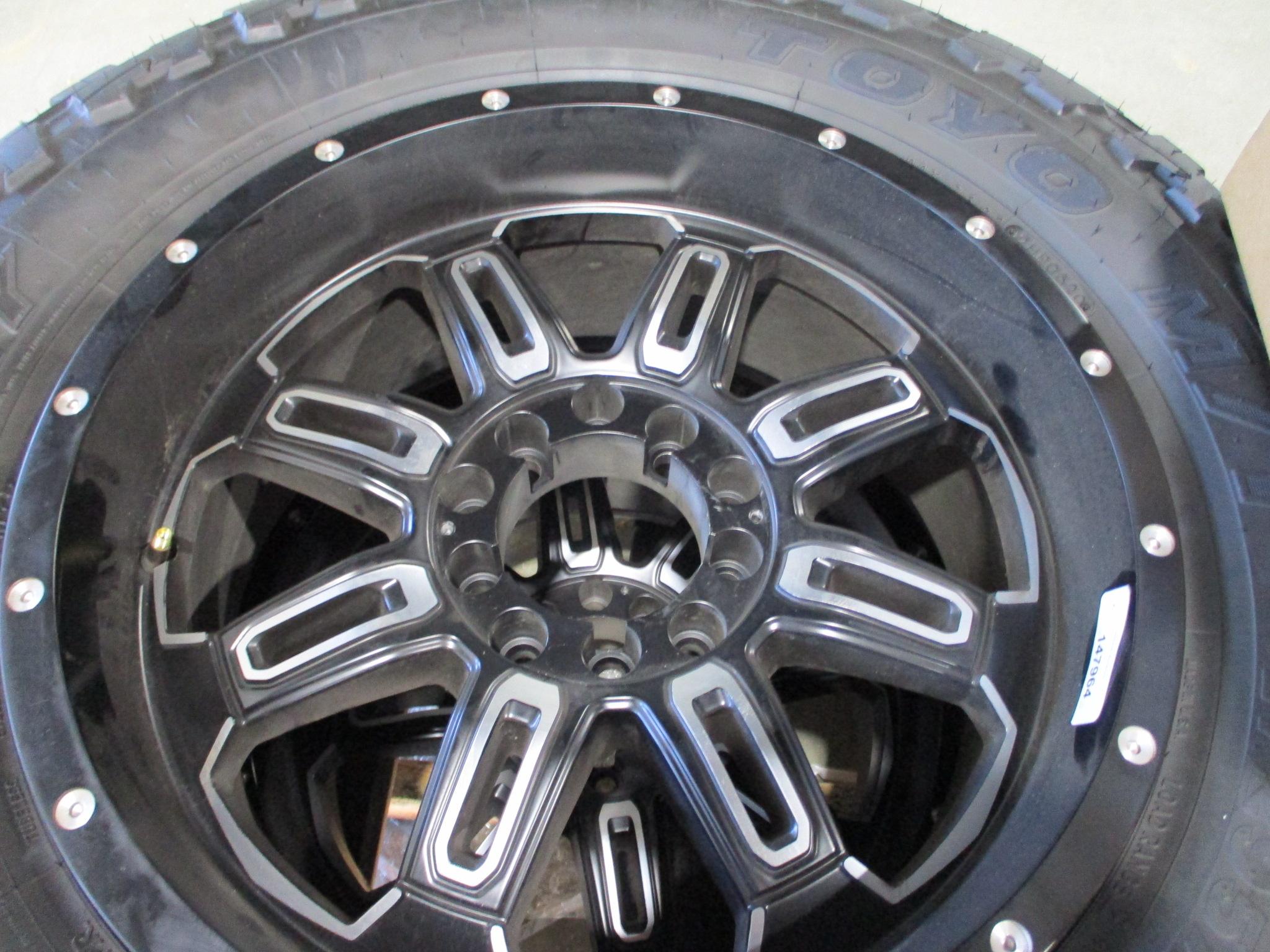 (4) 20" Gear Alloy 725MB Rims & Toyo Tires