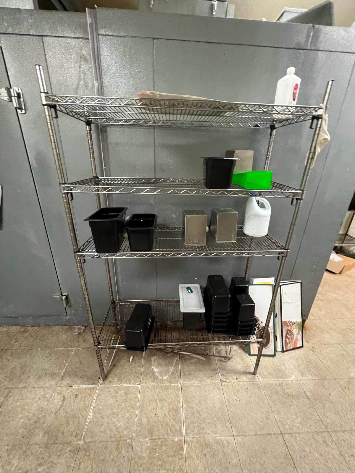 4’ METRO RACK WITH CONTENTS OF METRO RACK