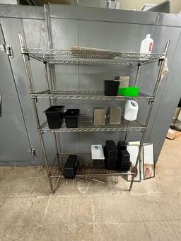 4’ METRO RACK WITH CONTENTS OF METRO RACK