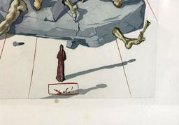 Salvador Dali, 1963 Divine Comedy Inferno “The Simoniac” Wood Block Print