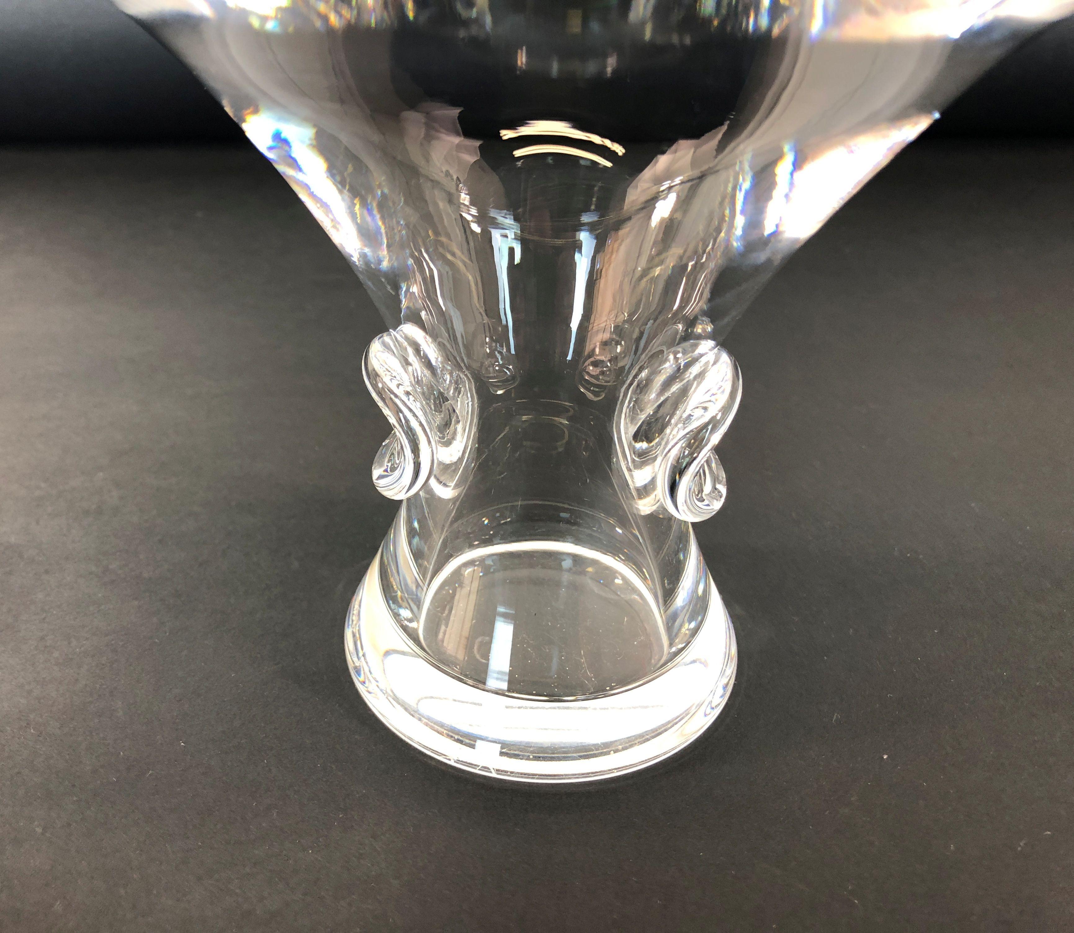 Pair of Vintage Steuben Crystal Vases