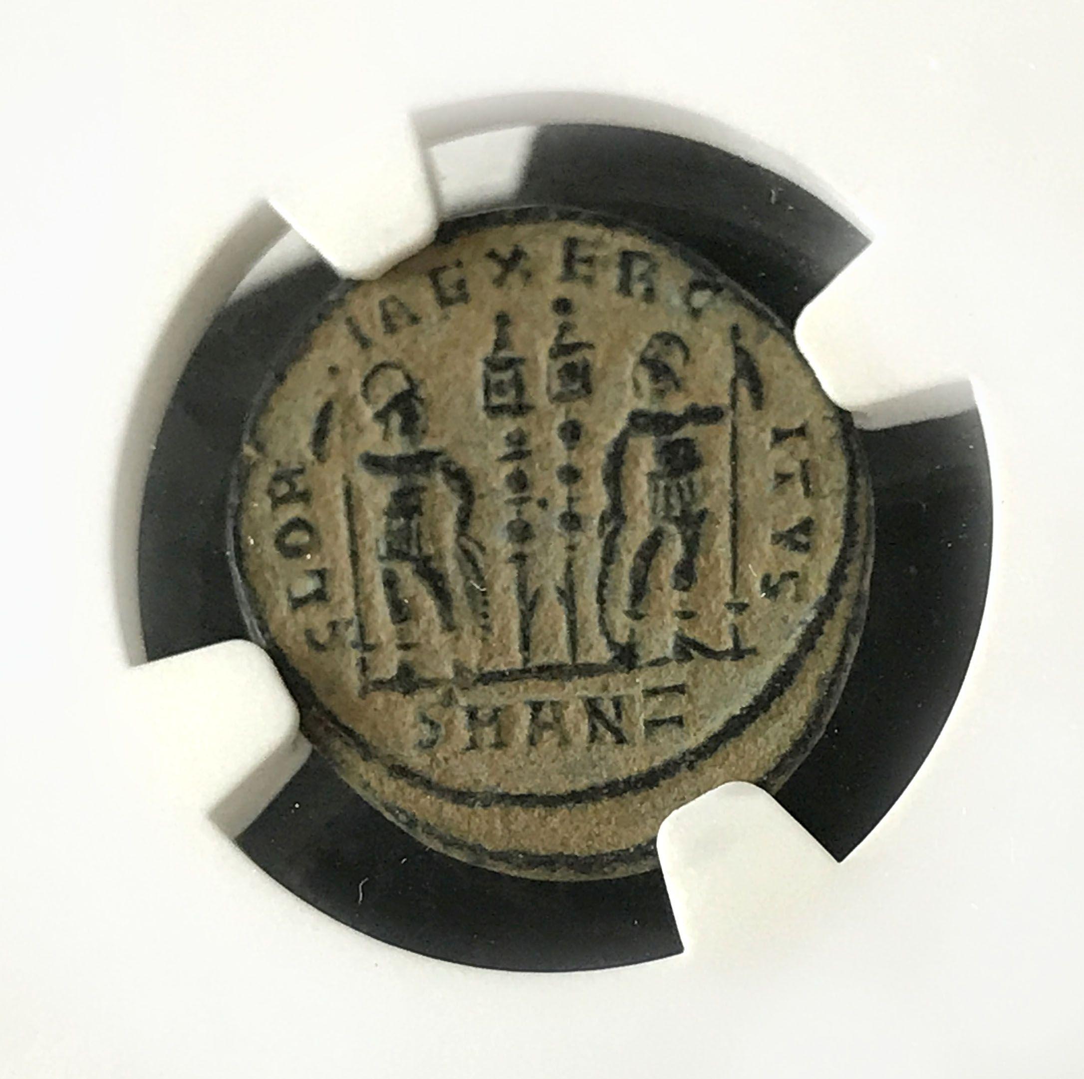 NGC Graded Ancient Coin, Roman Empire, Constantius II, AD 337-361, Graded Ch VF