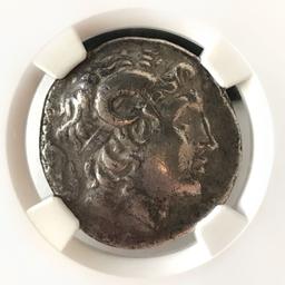 NGC Graded Ancient Coin, Kingdom of Thrace, Lysimachus, 305-281 BC, Graded VF